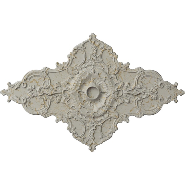 Ekena Millwork Melchor Diamond Medallion (Canopies up to 4"), 67 1/4"W x 43 3/8"H x 4"ID x 2"P, Pot of Cream CM70X43MLPCC - main